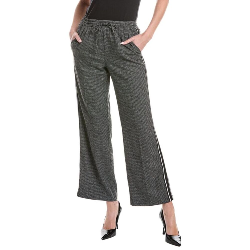 Nicole Miller Womens  Puppytooth Pant, Grey